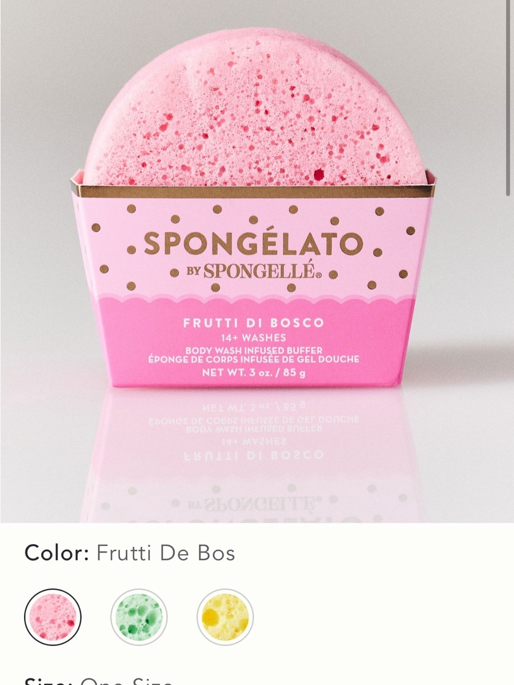 Spongellé Pink Frutti Di Bosco Body Wash Infused Buffer